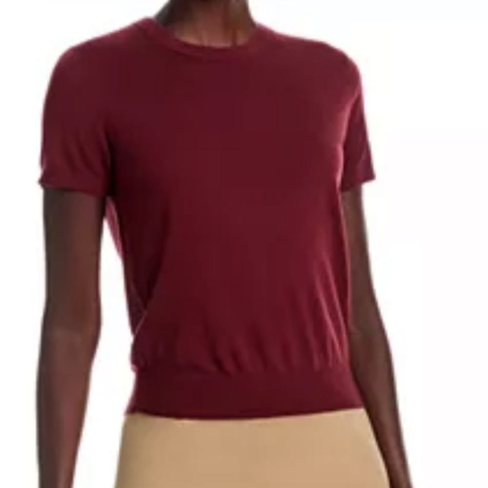 Theory Lightweight Wool Short Sleeve Top